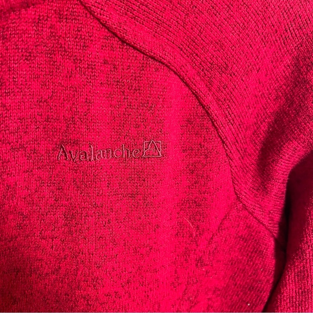 Avalanche Full Zip Sweater Jacket Red Marled - image 7